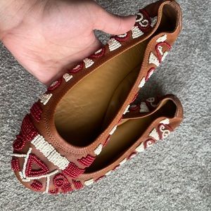 Authentic Tory Burch beaded flats